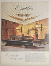 1960 Print Ad Cadillac 4-Door Black Elegant Couple &amp; Driver - $17.65