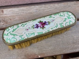 Antique Vanity Dresser Clothes Brush Nippon Moriage w Flowers  - £47.43 GBP