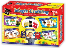 Low Cost Learn Art Craft 6 in 1 DIY Activity Set Kit Puppets Bags Pop stick - £40.64 GBP