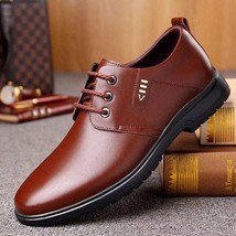 Man Shoes Formal Black Leather Shoes for Men  Up Oxs for Male Wedding Party Offi - £59.31 GBP