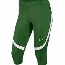 NWT nike Women&#39;s Power Race Day Dri-Fit 3/4 Capri-S/small green/White 835965-342 - £19.05 GBP