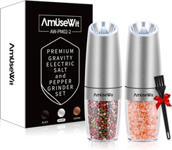 Gravity Electric Salt and Pepper Grinder Set?White Light?- Battery Operated Aut - £36.76 GBP