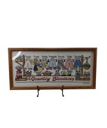 2003 COUNTRY BLOOMERS CALLANDER Cross Stitch Complete Art Framed by MJD - $158.35