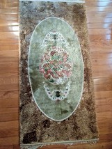 24&quot;x36&quot; Antique Lustre Washed Silky Wool Chinese Rug W / Mythical Dragon Motif - £336.37 GBP