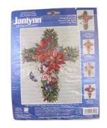 janlynn WINTER Floral Cross Counted Cross Stitch Kit 023 0558 Christmas ... - $21.73