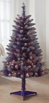 Holiday Time ~ PURPLE ~ Christmas Tree ~ 4&#39; x 27&quot; ~ Pre-Lit ~ Clear Lights - $100.00