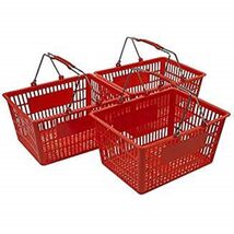 NEW Shopping Basket Set of 3 -Red - $36.06