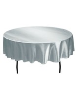 Tektrum 90 inch Round Silky Satin Tablecloth - Wedding Party Banquet (Si... - $19.95