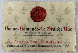 Diane-Romanee-La Grande Rue Tete de Cuvee Monopole Vintage Wine Bottle L... - £7.08 GBP