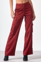 Elan Amber Cargo Pants Maroon - $38.00