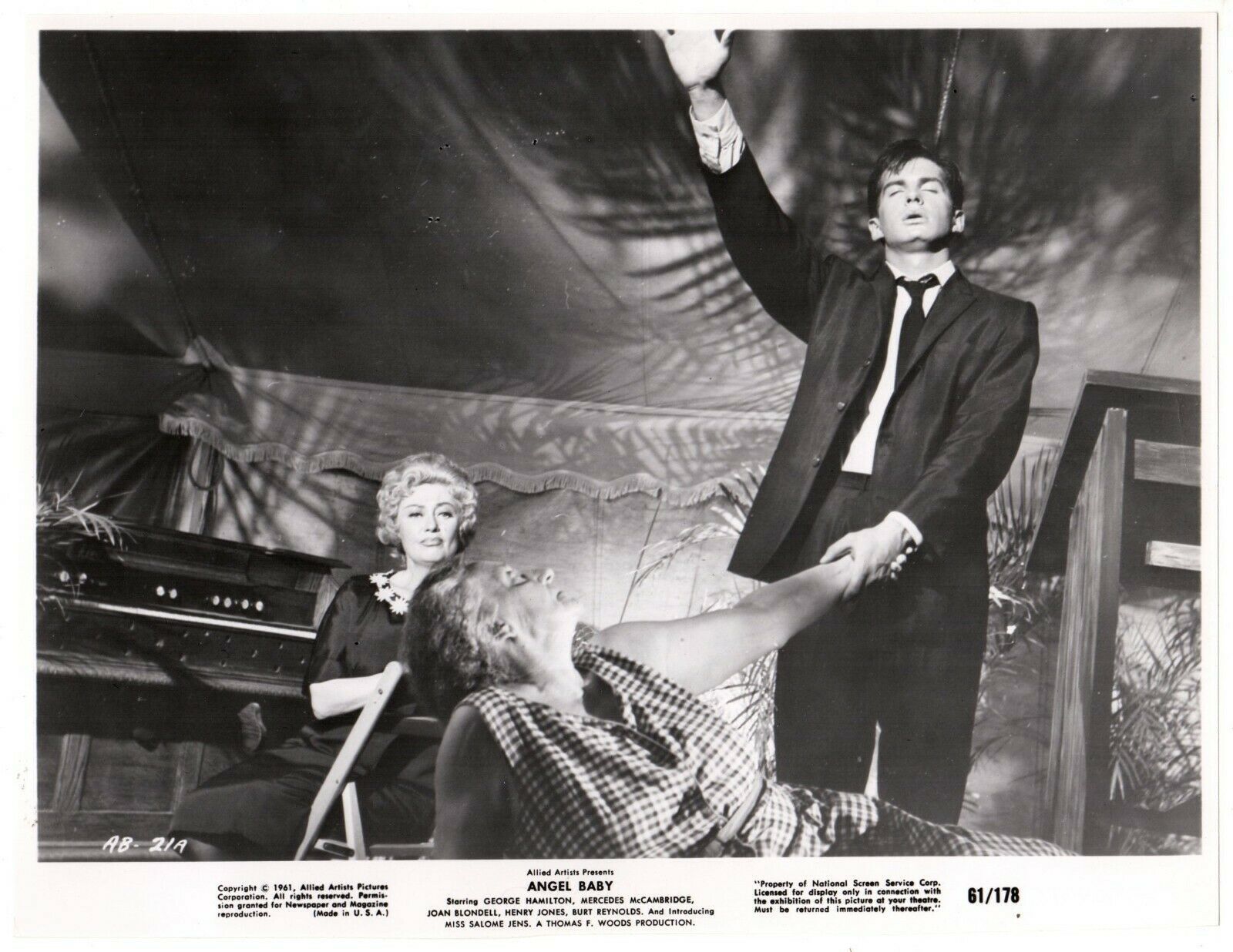 ANGEL BABY (1961) Faith Healer George Hamilton and Organist Joan Blondel... - $35.00