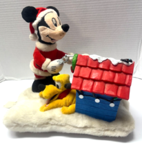 Disney Mickey with Pluto at Doghouse Light Up and Singing Christmas Set - $29.70