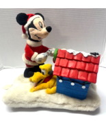 Disney Mickey with Pluto at Doghouse Light Up and Singing Christmas Set - $544.82 MXN