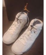 NIKE JORDAN 6 RETRO (PS) WHITE MIDNIGHT NAVY BLUE SZ 5Y 384666-141  - $99.00