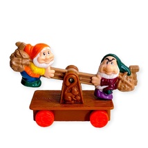 Snow White Vintage Disney Action Figure: Happy and Grumpy Dwarfs Mine Car - £10.20 GBP