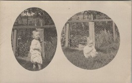 Algansee Michigan RPPC Streeter Family Darling Kenneth in Yard 1912 Postcard W1 - £15.70 GBP