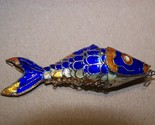Vintage Cloisonne Enamel Fish Koi Articulated 2 3/4&quot; - £14.33 GBP