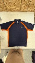 Denver Broncos Polo Shirt Reebok Men’s Med blue Short Sleeve - $18.76