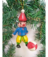 Kurt S Adler Clown w/ Ball Hand Painted Wood Christmas Tree Holiday Orna... - £9.97 GBP