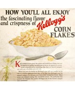 1920 Kelloggs Toasted Corn Flakes Breakfast Art Advertisement Cereal HM2C - £22.50 GBP