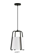 Meyer & Cross-Marduk 1-Light Blackened Bronze Contemporary Fabric Pendant - £68.33 GBP