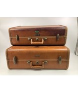 2 Vintage 1950s Samsonite Shwayder Bros Luggage 21x17x8 and  21x13x7 Bro... - £71.20 GBP