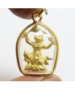 COLLIER PENDENTIF LORD HANUMAN SINGE LEVANT LE DRAPEAU MUAY THAI AMULET ... - £30.35 GBP