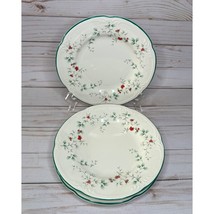 Set Of 4 Pfatzgraff Winterberry 8&quot; Salad Plates Holly Berry Christmas Holiday - £18.86 GBP