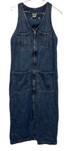 Vintage Democracy Denim Jumper Dress Sz 4 Zipper Sleeveless Pockets - £26.30 GBP