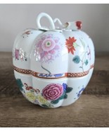 Vintage Andrea Sadek Japan Porcelain Gourd Shaped Lidded Bowl Floral Mot... - €42,63 EUR
