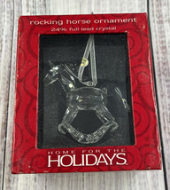 Home For The Holidays Rocking Horse Ornament 24% Lead Crystal Vintage - £15.97 GBP