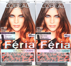 2 L&#39;oreal Paris C74 For Medium Blonde To Brown Hair Feria Coloured Ombre - £23.90 GBP