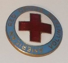  Vintage Red Cross Organization Lapel Pin Volunteer One Inch - £6.33 GBP