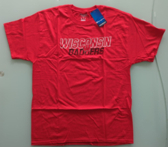 Champion Mens Wisconsin Badgers Short Sleeve Shirt Sz L NWT - £14.02 GBP