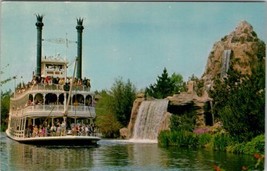 Disneyland Mark Twain Steamboat Anaheim California Unposted  Postcard X7 - £4.66 GBP