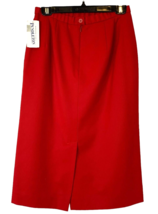 Pendleton 100% Virgin Wool Pencil Skirt Sz10 Red Lined Back Slit Zip VTG USA 90s - £19.08 GBP