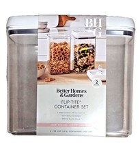 Better Homes & Gardens Flip-Tite Clear Container Set 9.9 Cup 2pc White L... - $24.97 Better Homes & Gardens Flip-Tite Clear Container Set 9.9 Cup 2pc White L... - $24.97
