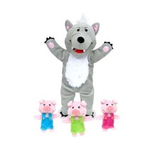 Big Bad Wolf &amp; 3 Little Pigs Tellatale Hand Puppet  - $55.00