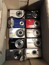 Lot of 10 mixed Digital Cameras for parts or repair As Is (various Issue... - $28.01