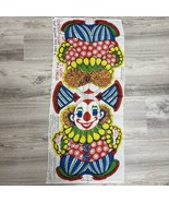 Vintage 60s Cut and Sew Fabric Panel Chester Clown 16&quot; Pillow Cotton Ins... - $12.46