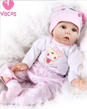 VACOS 22&quot; Realistic Real Reborn Baby Dolls Lifelike Soft Newborn Vinyl Doll Gift - £52.30 GBP