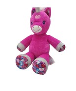 Build A Bear Candy Hearts Unicorn 17 Inch Hot Pink Silver Sparkle Stuffe... - £16.18 GBP
