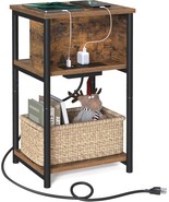 The Vasagle Side Table With Charging Station, 3-Tier End Table With Usb ... - $48.93