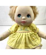 Vintage Mattel My Child Felt Girl Doll Blonde Hair Aqua Green Eyes Ducky... - £61.30 GBP