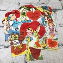 Vintage 1950’s Valentines Cards Childrens School Lot Ephemera Lot of 8  - $24.74