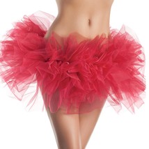 Tutu Mini Petticoat Organza Layered Mesh Short Skirt Costume Red BW1262 - £19.60 GBP