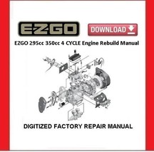 EZGO 295cc 350cc 4 CYCLE Engine Shop Rebuild Manual - £15.73 GBP