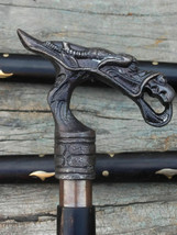 Vintage Walking Cane Dragon Head Handle Balancing Stick Foldable Adult Stick 36" - £41.08 GBP