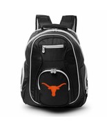 Denco Texas Longhorns Colored Trim Premium Heavy Duty Laptop Backpack Black - £60.84 GBP