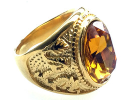 Red GemStone, Magic Gold 18K Ring, Real Luxury Lucky Life, Top Thai Amulets - £19.54 GBP